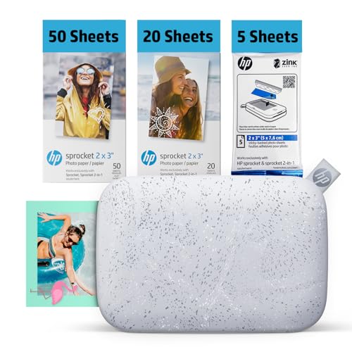HP Sprocket Portable 2x3 Instant Photo Printer (Luna Pearl) A89391