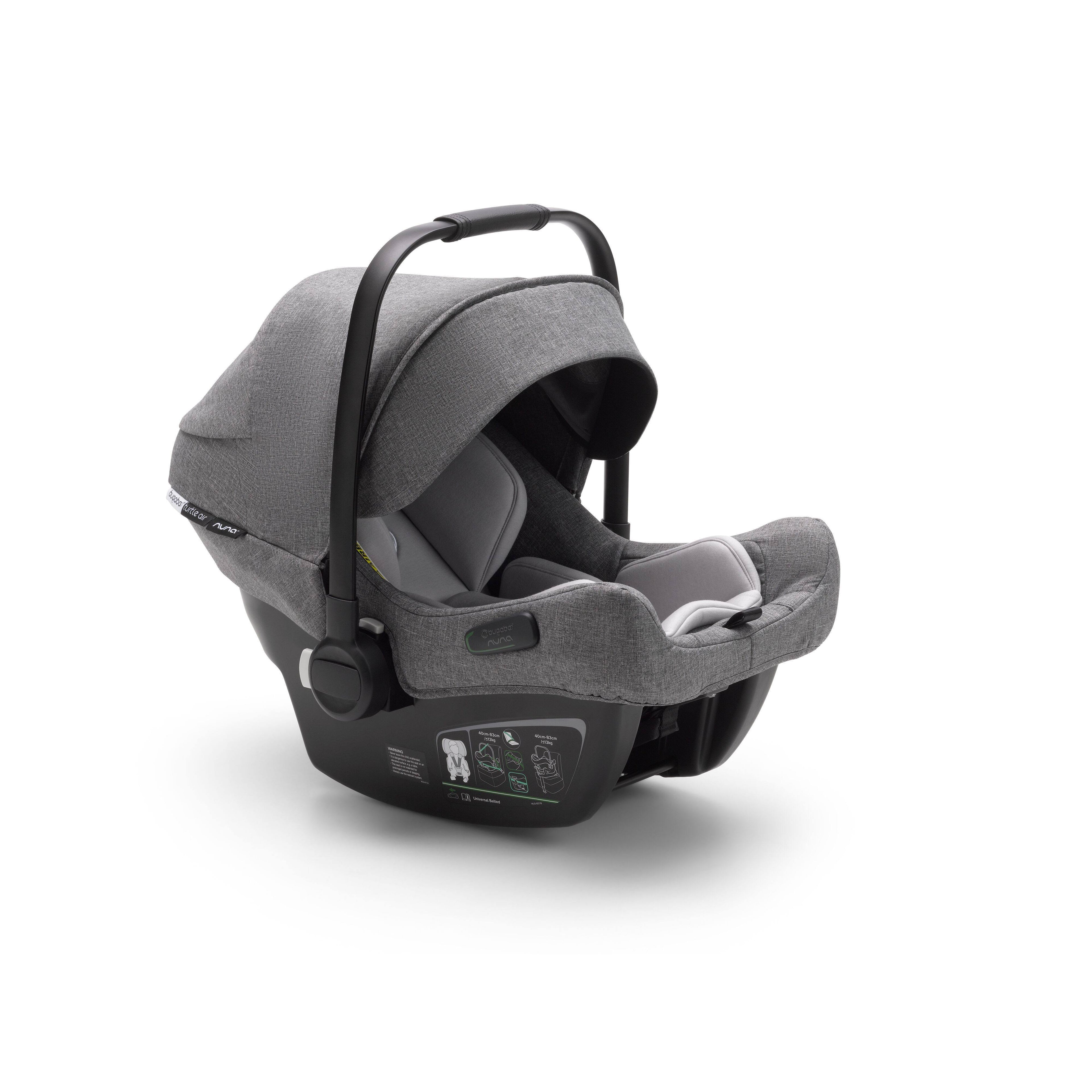 Bugaboo Turtle Air by Nuna Car Seat and Base - Grey P616