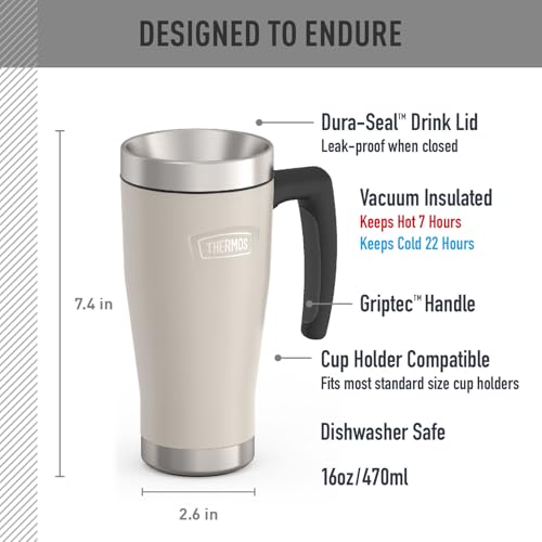 THERMOS ICON SERIES Stainless Steel Mug, Granite, 16 oz S58502
