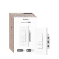 Aaqara Smart Dimmer Switch H2,2-in-1 Neutral,Thread/Zigbee Support,Silent On/Off Dimmer Light Switch for Incandescent,Halogen,Dimmable LED,ELV,and CFL