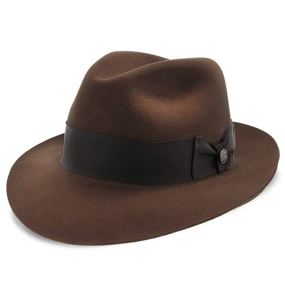 Stetson Temple Fur Felt Fedora Hat Gray U4384