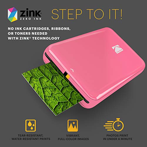 KODAK Step Instant Smartphone Photo Printer - Portable Wireless Zink 2x3" - White G38776