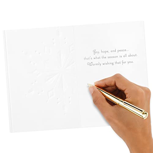 Hallmark Boxed Holiday Cards, Red and Gold Snowflake, 40 Cards with Envelopes E355