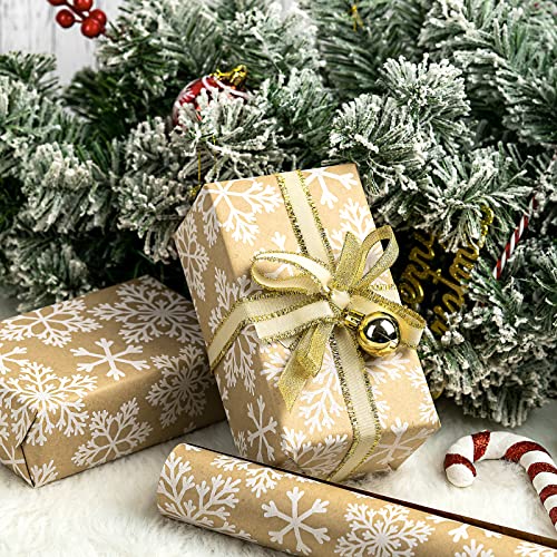 RUSPEPA Christmas Wrapping Paper Jumbo Roll Kraft Paper, Christmas Tree Design, 30 in x 100 ft U53088