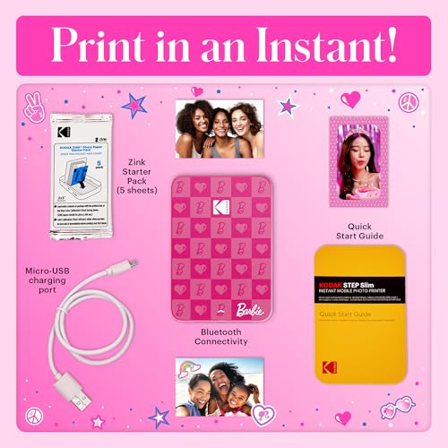 KODAK Step Instant Smartphone Photo Printer - Portable Wireless Zink 2x3" - White G38776
