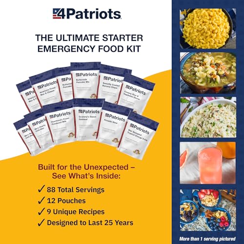 4Patriots 2-Week Survival Food Kit, 84 Servings, 25-Year Shelf Life T5486