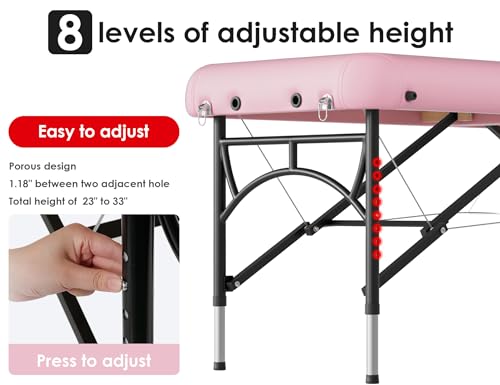 CLORIS 84" Portable Massage Table with Carrying Bag Z191211