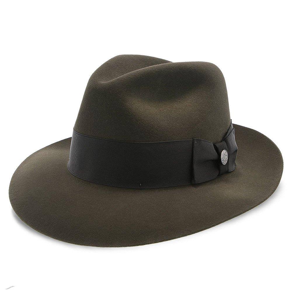 Stetson Temple Fur Felt Fedora Hat Gray U4384