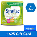 [Free eGift Card] Similac for Spit-Up Non-GMO Baby Formula, 6 Count Powder, 12-oz Can