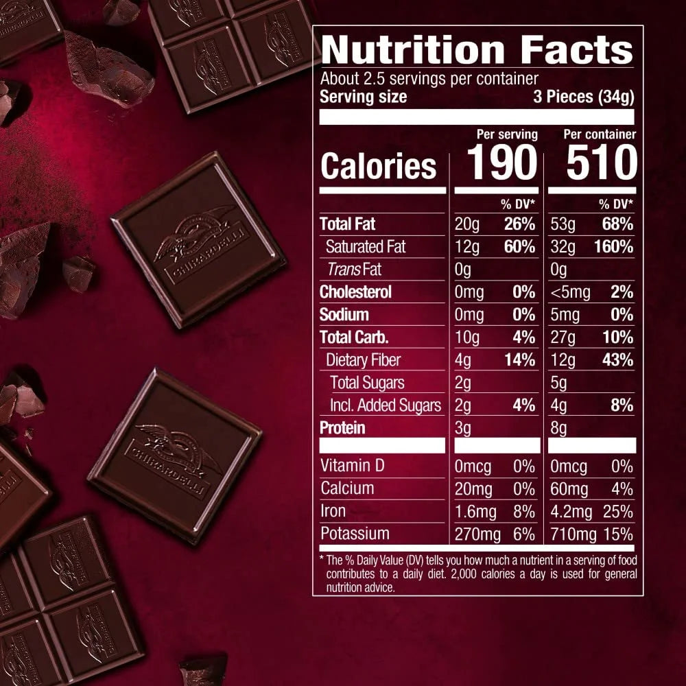 GHIRARDELLI Intense Dark Chocolate Bar, 92% Cacao, 3.17 oz (Pack of 12) D269