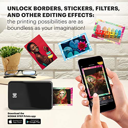 KODAK Step Instant Smartphone Photo Printer - Portable Wireless Zink 2x3" - White G38776