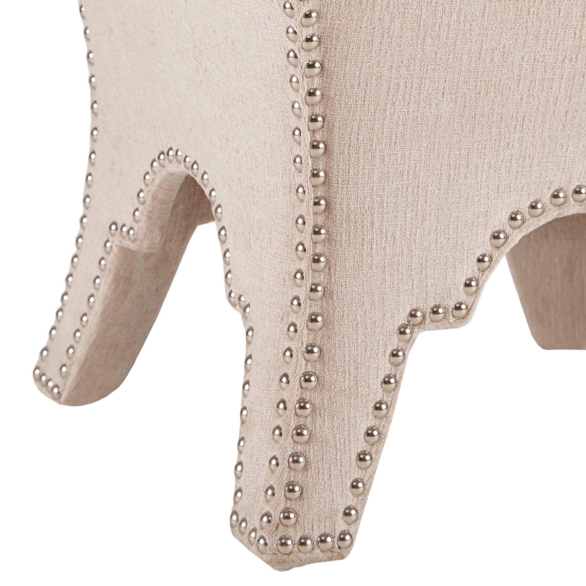 Madison Park Cream Eliza Ottoman L910428