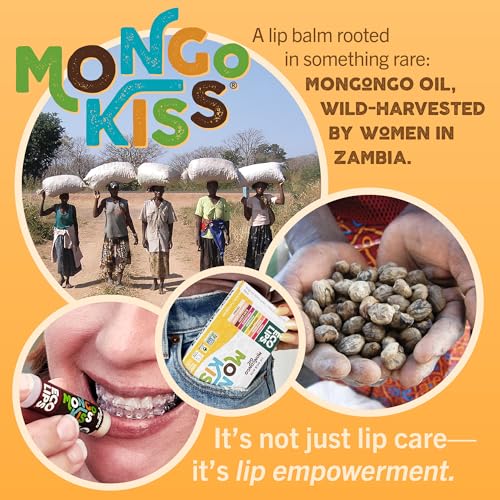 Mongo Kiss USDA Organic Lip Balm Set 8-pack with Mongongo Oil & Cocoa Butter B2380