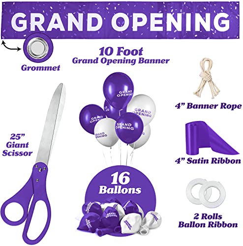 Deluxe Grand Opening Ribbon Cutting Kit - 25" Giant Scissors with Gold Satin Ribbon M4491