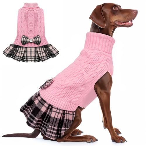KYEESE Dog Sweater Knitwear with Bowtie for Small Dogs R875009