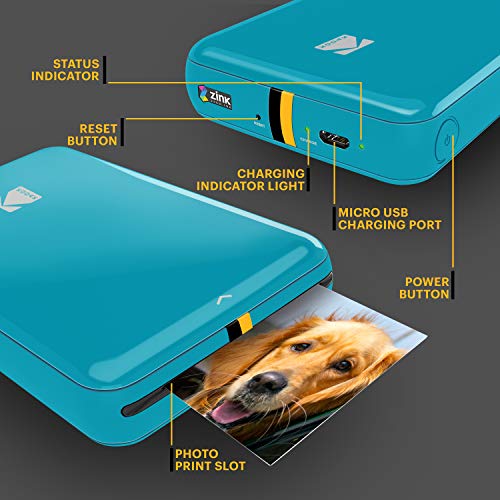 KODAK Step Instant Smartphone Photo Printer - Portable Wireless Zink 2x3" - White G38776
