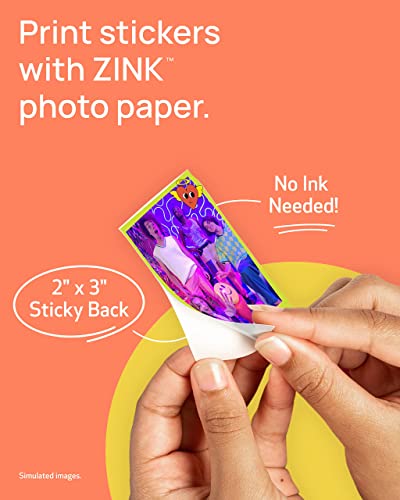 Canon Ivy 2 Mini Photo Printer, Sticky-Back Prints, Pure White I989653