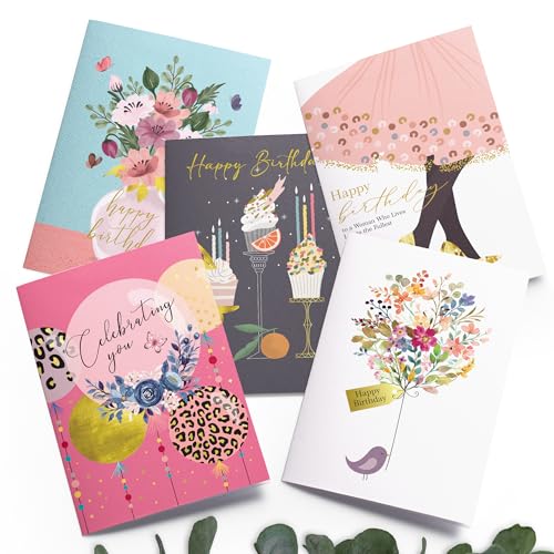 Dessie 30 Unique Christmas Cards with Envelopes and Gold Sealing Stickers B61775