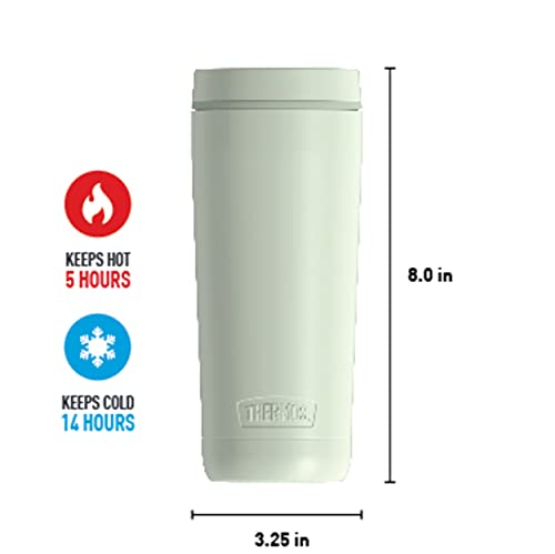 THERMOS ALTA SERIES Stainless Steel Tumbler 18 oz, Matte Steel/Espresso Black U63813