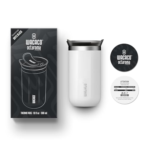 WACACO Octaroma Classico Vacuum Insulated Coffee Mug, Double-wall Stainless Steel, 6 fl oz, Carmine Red Z33030