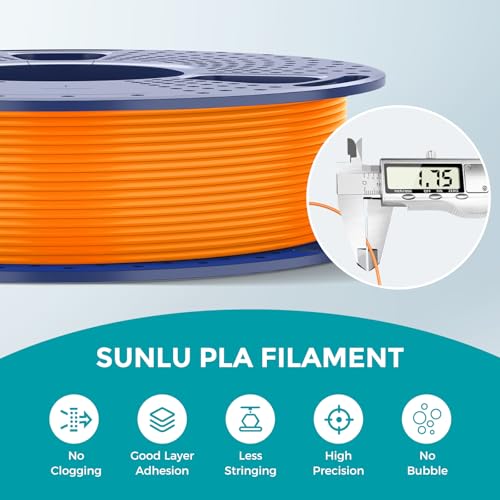 SUNLU PLA Filament 1.75mm 250g 8 Rolls Multicolor Bundle Y20969
