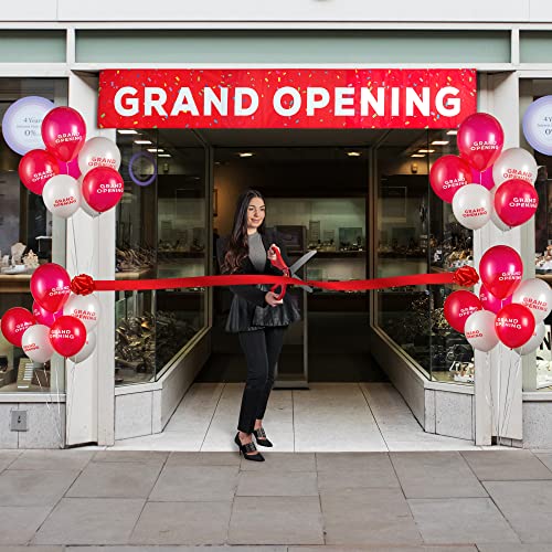 Deluxe Grand Opening Ribbon Cutting Kit - 25" Giant Scissors with Gold Satin Ribbon M4491