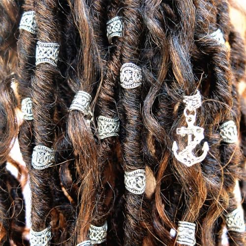 18pcs Stainless Steel Viking Beard Beads for Men L56481