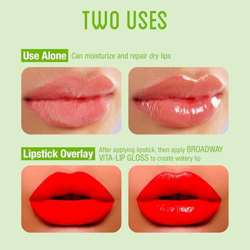 Ruby Kisses Broadway Vita-Lip Clear Lip Gloss 8 Pack, Ultra-Hydrating with Vitamins T1692