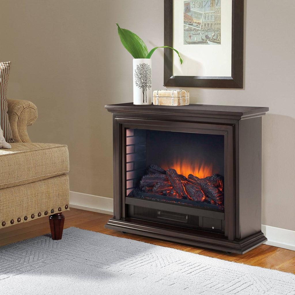 Pleasant Hearth Sheridan Mobile Fireplace - Cherry D770958