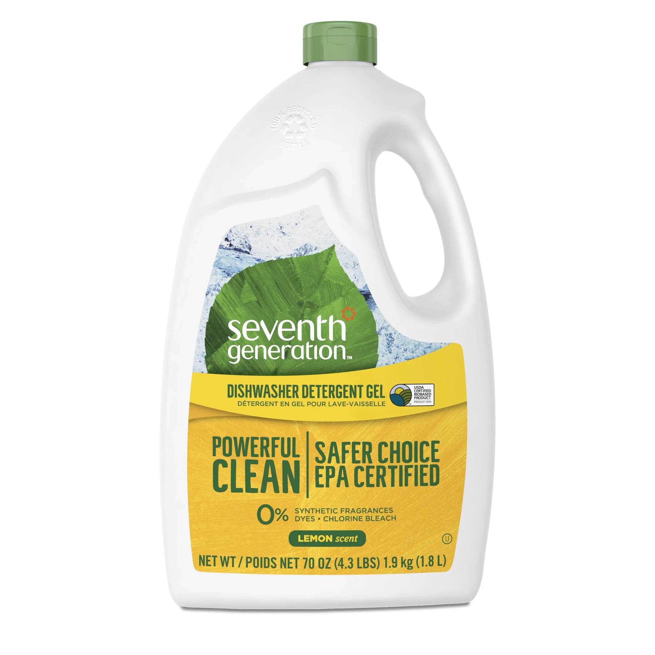 Seventh Generation Dishwasher Detergent, Lemon, 70 oz T50965