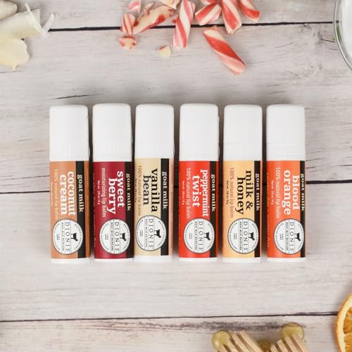 Dionis Goat Milk Lip Balm Ornament 6-Piece Variety Pack S6767