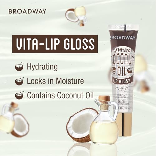 Ruby Kisses Broadway Vita-Lip Clear Lip Gloss 8 Pack, Ultra-Hydrating with Vitamins T1692