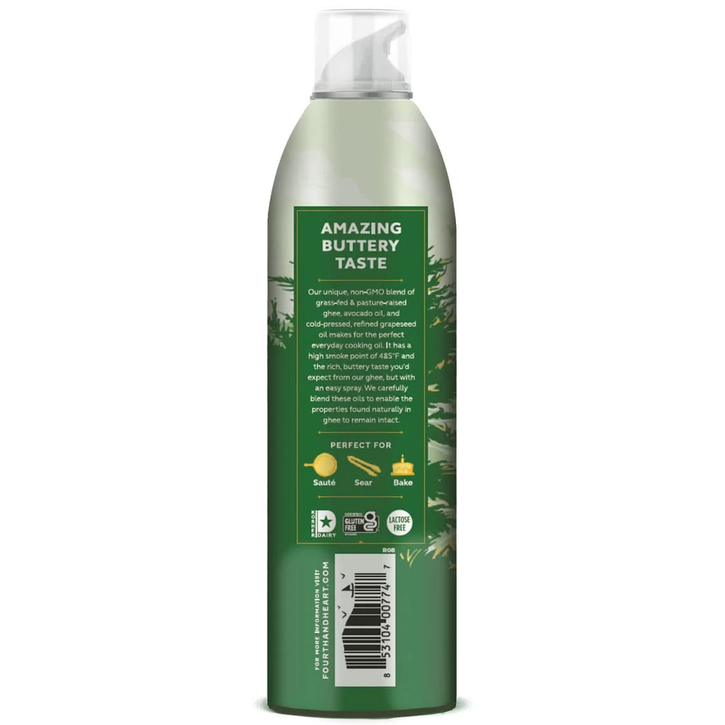 4th & Heart Original Ghee Oil Cooking Spray, 5 oz, Non-Stick High Heat Blend, Keto Z408723