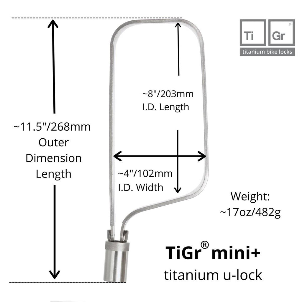 Tigr Mini+ Titanium Bike U-Lock G5626
