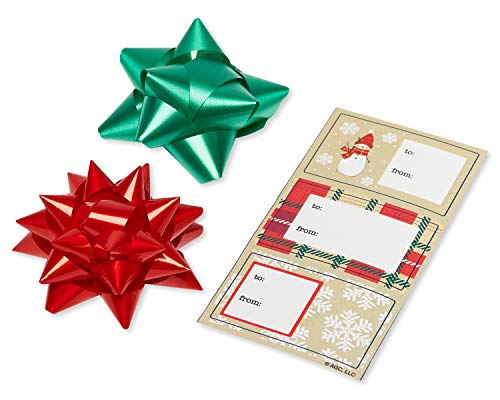 American Greetings Christmas Wrapping Paper Set, Red and Tan Brown, 120 sq ft, 4 Rolls R967653