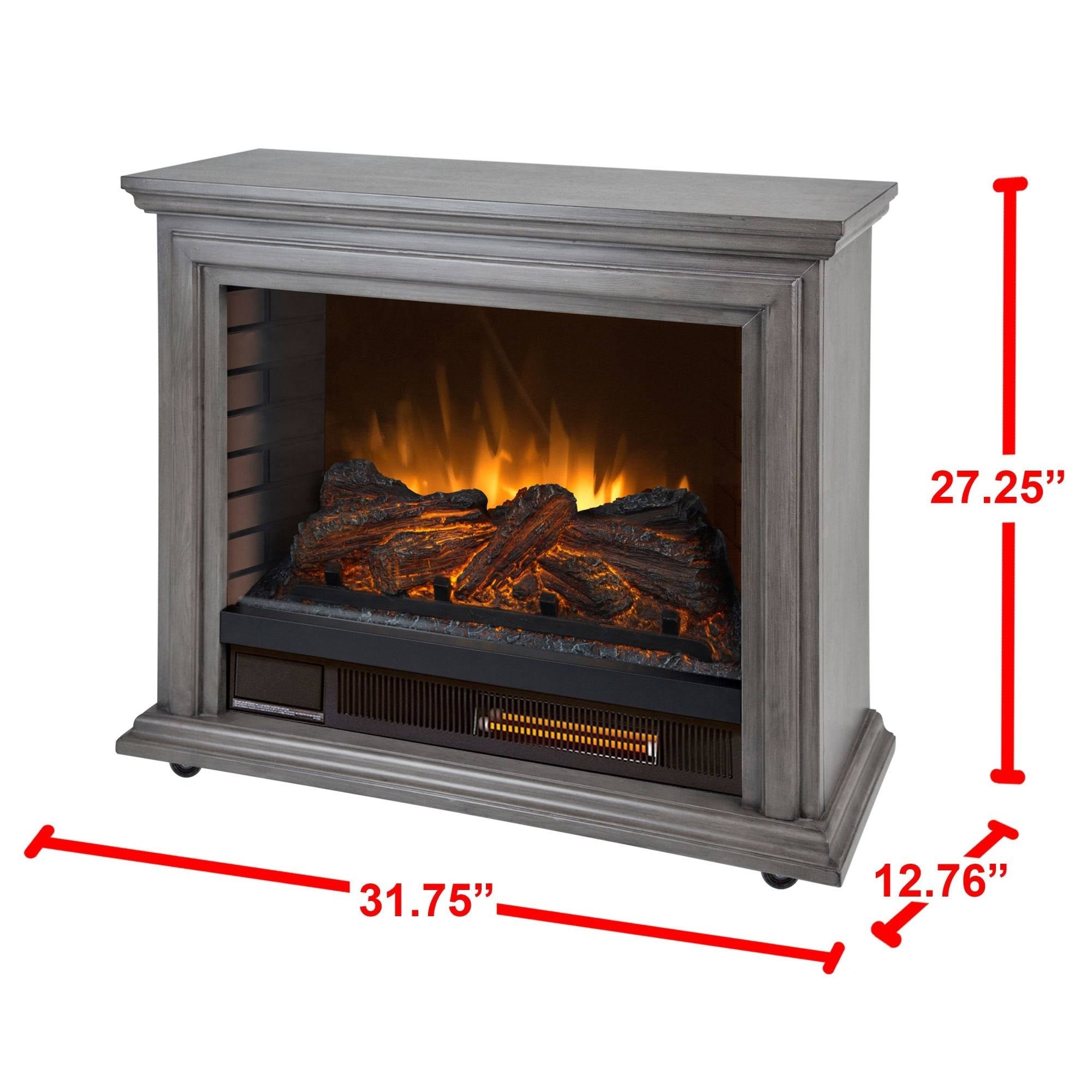 Pleasant Hearth Sheridan Mobile Fireplace - Cherry D770958