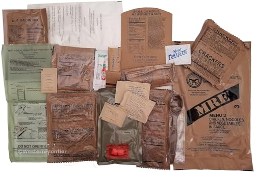U.S. MRE Meals Ready to Eat Variety Pack of 12 with Flameless Heater I58581