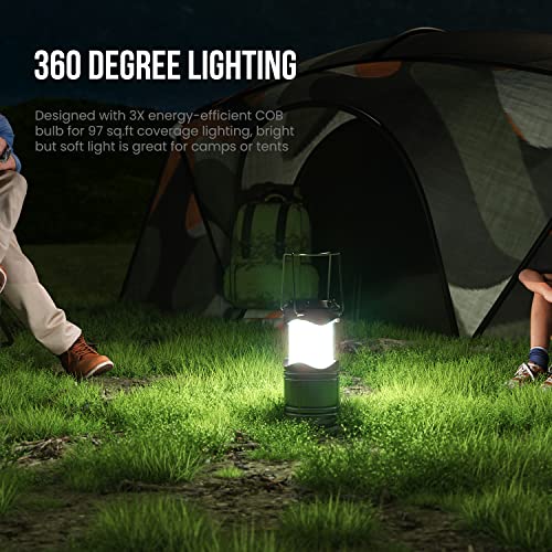 Lichamp LED Camping Lantern 4 Pack, Battery Powered Portable Hanging Light X975