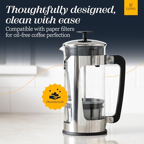 ESPRO P3 French Press Coffee Maker, Black, 32 oz O291