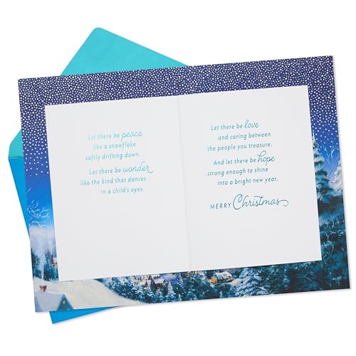 Hallmark Boxed Christmas Cards, Snowy Wreath (40 Cards and Envelopes) L647