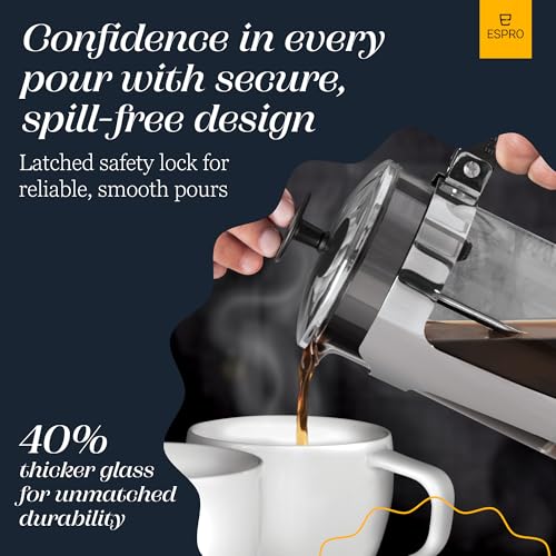 ESPRO P3 French Press Coffee Maker, Black, 32 oz O291