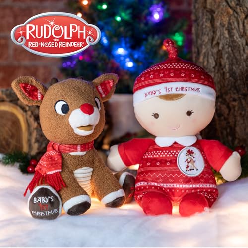 KIDS PREFERRED Santa Claus Rudolph Musical Stuffed Animal Plush, 8 Inches T218638