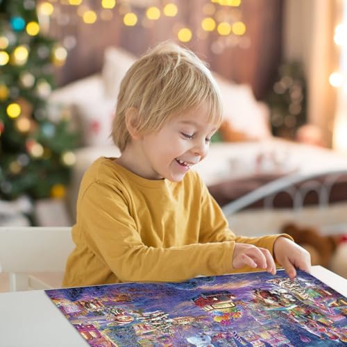 Nattork Jigsaw Puzzle 1000 Pieces for Adults, Christmas House W31652