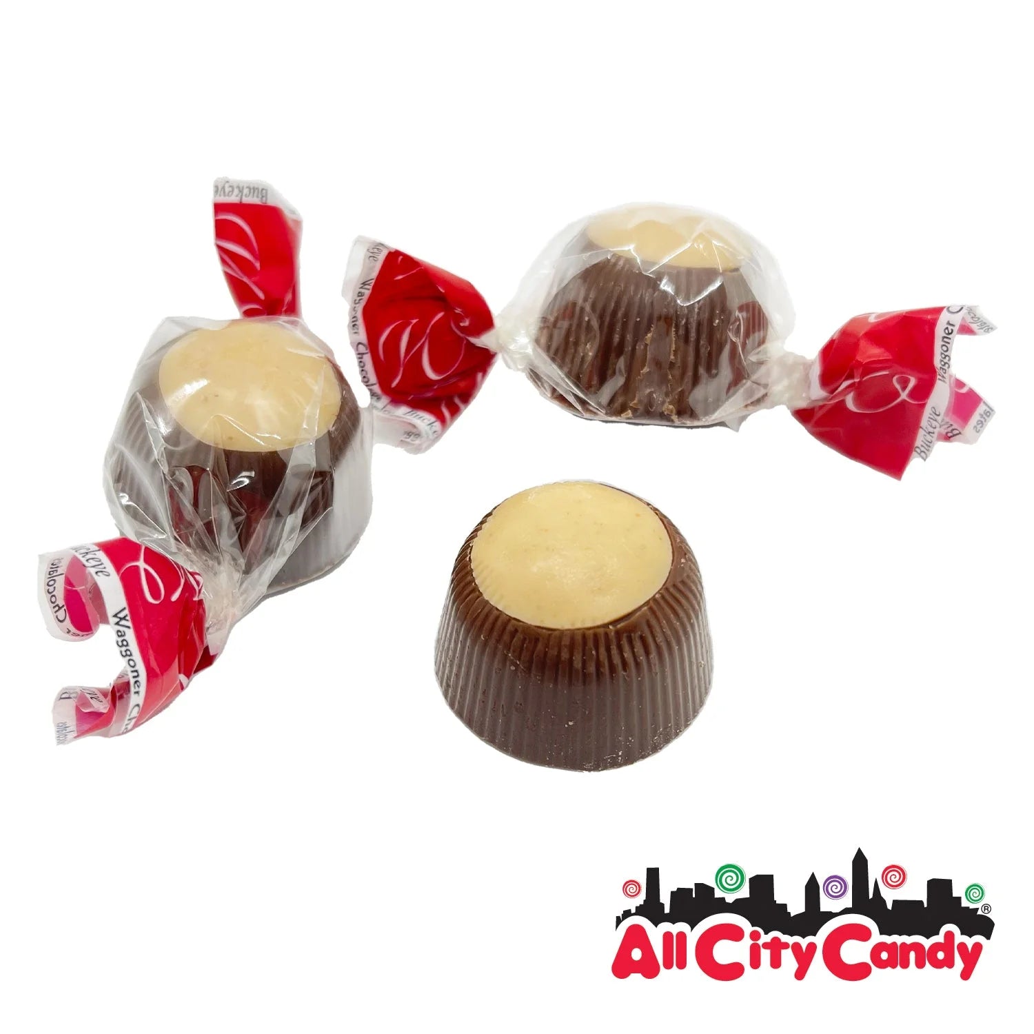 Waggoner Milk Chocolate & Peanut Butter Buckeye Candy Bulk Bags Y56902