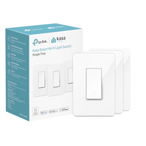 Kasa Smart Light Switch HS200P3, Single Pole, 3-Pack, White F12053