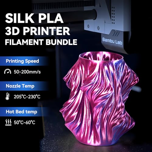 JAYO 3D Printer Filament Bundle, PLA Silk Multicolor 1.75mm, 8 Rolls 2kg G112230