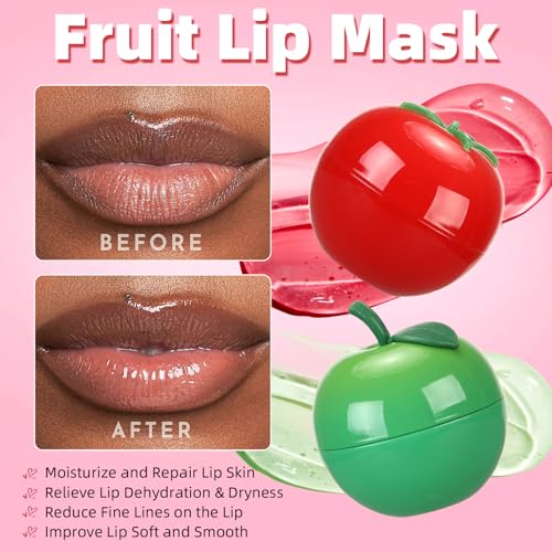 6 PCS Mini Bee Lip Balm Fruit Pot Set for Teens Girls K98258