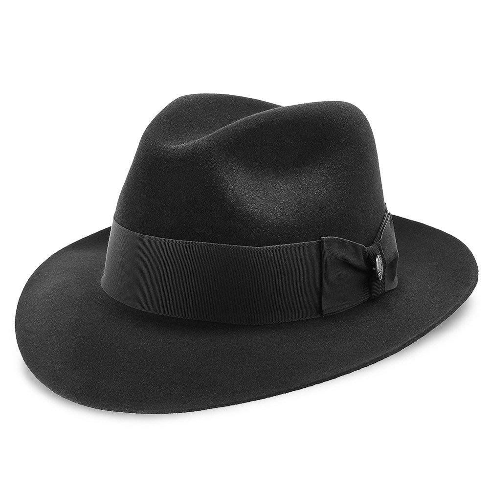 Stetson Temple Fur Felt Fedora Hat Gray U4384