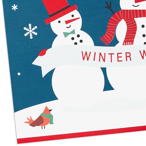 Hallmark Boxed Christmas Cards Winter Wishes Snowmen, 40 Cards with Envelopes P251