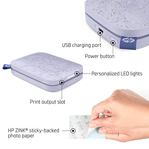 HP Sprocket Portable 2x3 Instant Photo Printer (Luna Pearl) A89391